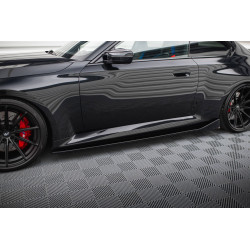 MAXTON DESIGN side skirts diffusers for BMW M2 G87, glossy black, V4