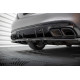 Body kit and visual accessories MAXTON DESIGN central rear splitter for Mercedes-AMG C63 Sedan (with vertical bars), glossy black | races-shop.com