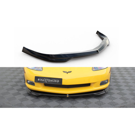 Body kit and visual accessories MAXTON DESIGN front splitter for Chevrolet Corvette C6, glossy black | races-shop.com