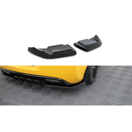 Body kit and visual accessories MAXTON DESIGN rear side splitters for Chevrolet Corvette C6, glossy black | races-shop.com