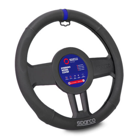 Steering wheel accessories SPARCO CORSA SPS136 steering wheel cover, blue (PVC, rubber) | races-shop.com