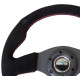 Promotions 3 spoke steering wheel NRG RACE, 320mm, suede, 25mm offset, black/grey | races-shop.com