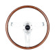 steering wheels NRG Wood grain 3-spoke mahogany Steering Wheel (365mm) - Wood/Chrome | races-shop.com