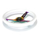 steering wheels 3 spoke steering wheel NRG Classic NEO/Glow, 350mm, wood, 38mm offset, green/neon | races-shop.com