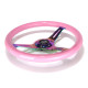 Promotions NRG Classic wood grain 3-spoke mahogany Steering Wheel (350mm) - NEO/Pink | races-shop.com