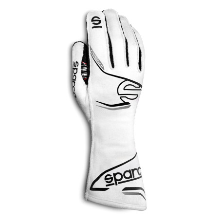 Gloves Race gloves Sparco ARROW+ with FIA (outside stitching) white | races-shop.com