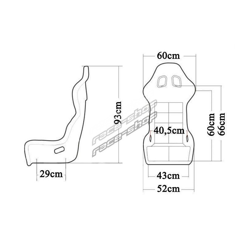 Racing seat Slide RTS FIA Suede Black | 609,30 € | races-shop.com