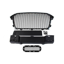 RACES grille for Audi A4 B8 RS-Style 12-15 (for parking sensors), glossy black