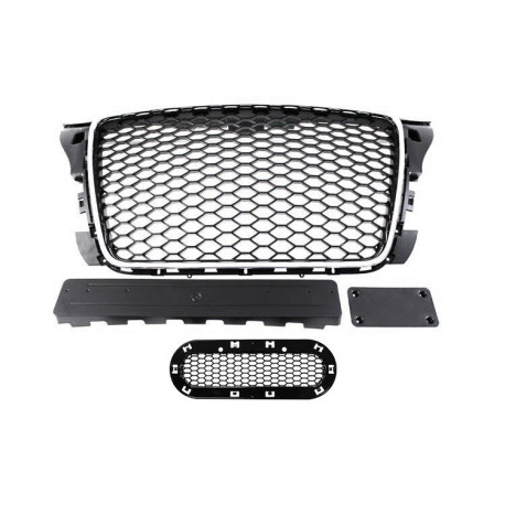 Body kit and visual accessories Grill Audi A3 8P RS-Style Chrome-Black 09-12 | races-shop.com