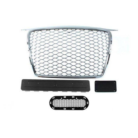 Body kit and visual accessories Grill Audi A3 8P RS-Style Chrome 05-09 | races-shop.com