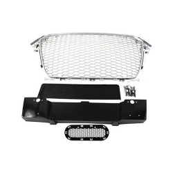 Grill Audi A4 B8 RS-Style Silver-Black 12-15 PDC
