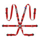 FIA 6 point safety belts SPARCO COMPETITION H-2 PU, red