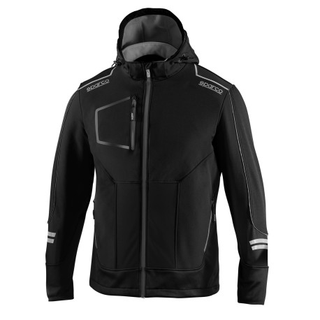 Hoodies and jackets SPARCO Men`s Technical SOFT-SHELL with Hood - black | races-shop.com