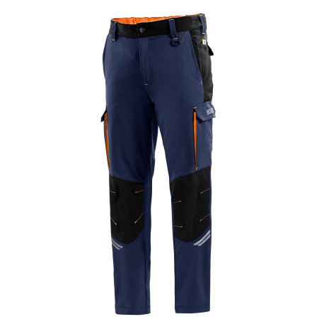 Equipment for mechanics SPARCO Technical Pants SPARCO OREGON blue/orange | races-shop.com