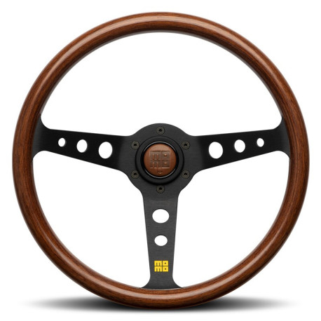 steering wheels 3 spoke steering wheel MOMO MOD. 07 HERITAGE, 350mm, wood, 72mm offset, brown/black | races-shop.com