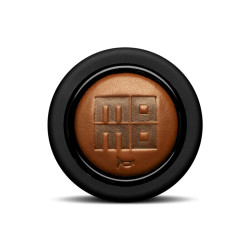 Horn button MOMO Heritage Cigar, leather