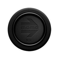MOMO ARROW horn button, black leather 2CC BB