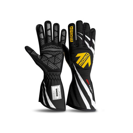 Gloves FIA race gloves MOMO CORSA PRO (external stitching), black | races-shop.com