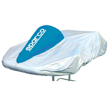 Car cover blankets SPARCO Kart Cover silver/blue | races-shop.com
