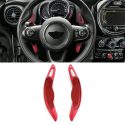 Aluminium paddle shifters for Mini Cooper F55 F56 Cabrio F57, red