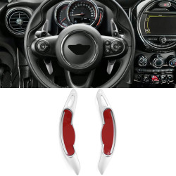 Aluminium paddle shifters for Mini Cooper F55 F56 Cabrio F57, silver