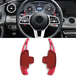 Aluminium paddle shifters for Mercedes CLA C117 C118 CLS C218 C257, red
