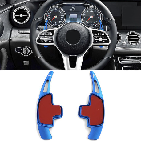 Paddle shifters Aluminium paddle shifters for Mercedes GLE W166 C292 C167 GLS X166, blue | races-shop.com