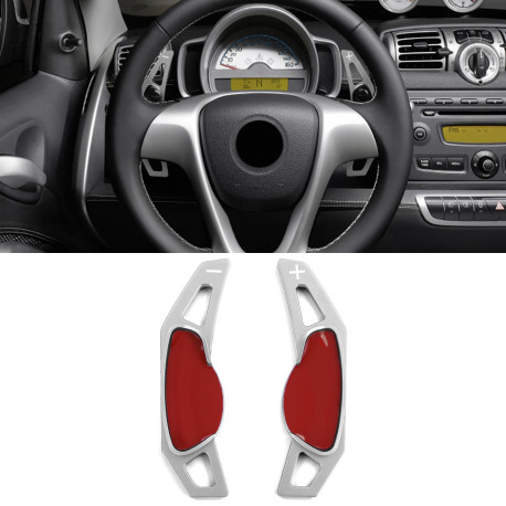 Paddle shifters Aluminium paddle shifters for Smart ForFour 453 14-18, silver | races-shop.com