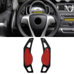 Aluminium paddle shifters for Smart ForTwo 451 Coupe Cabrio 09-19, black