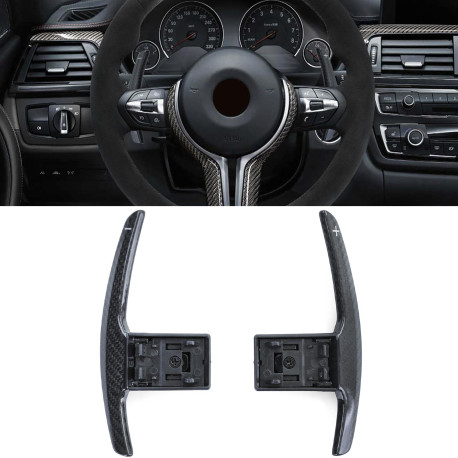 Paddle shifters Carbon paddle shifters for BMW 3er F30 F31 4er F32 F33 F36, black | races-shop.com