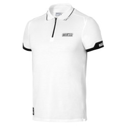 SPARCO polo zip MY2024 for man - white
