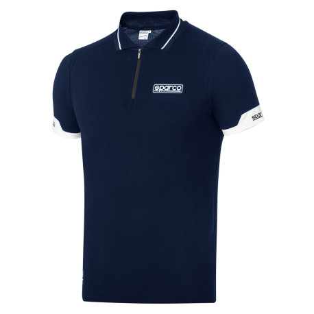 T-shirts SPARCO polo zip MY2024 for man - blue | races-shop.com