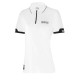 SPARCO polo zip MY2024 for woman - white