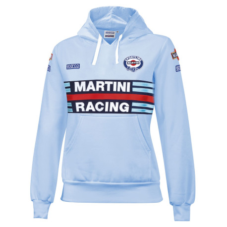 Hoodies and jackets Sparco MARTINI RACING lady`s hoodie, heavenly | races-shop.com