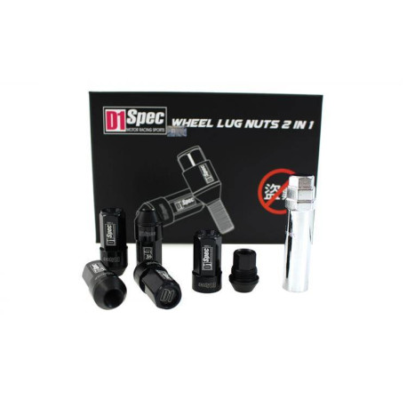 Nuts, bolts and studs Wheel nuts FORGED D1 Spec M12x1,5 - 20pcs set - Black | races-shop.com
