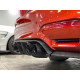 With one outlet Carbon fibre exhaust tips BMW M2/M3/M4/M5 F10/F80/F82/F83/F87 (4pcs, black) | races-shop.com