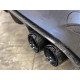 With one outlet Carbon fibre exhaust tips BMW M2/M3/M4/M5 F10/F80/F82/F83/F87 (4pcs, black) | races-shop.com