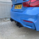 With one outlet Carbon fibre exhaust tips BMW M2/M3/M4/M5 F10/F80/F82/F83/F87 (4pcs, black) | races-shop.com