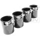 With one outlet Carbon fibre exhaust tips BMW M2/M3/M4/M5 F10/F80/F82/F83/F87 (4pcs, black) | races-shop.com
