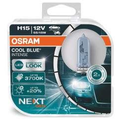 Osram halogen headlight lamps COOL BLUE INTENSE (NEXT GEN) H15 (2pcs)