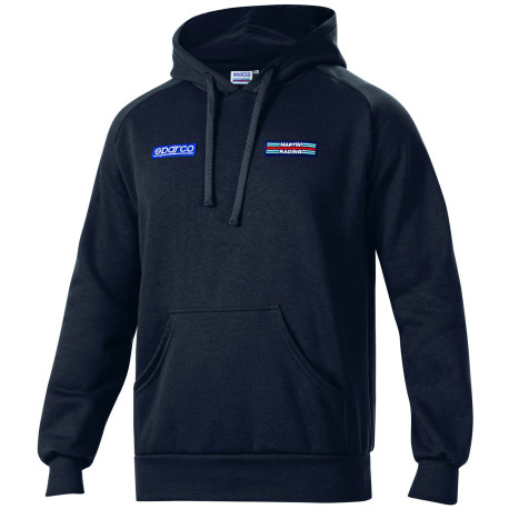 Hoodies and jackets SPARCO MARTINI RACING men`s big stripes hoodie - black | races-shop.com
