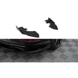 Rear Side Splitters Audi RS3 Sedan 8V Facelift (Black-Red + Gloss Flaps)