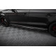 Body kit and visual accessories Side Skirts Diffusers V1 Audi RS3 Sedan 8V Facelift (Black + Gloss Flaps) | races-shop.com