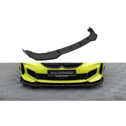 Front Splitter BMW 1 F40 M-Pack / M135i (Black-Red + Gloss Flaps)