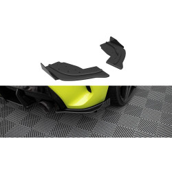 Rear Side Splitters V1 V1 BMW 1 F40 M-Pack / M135i (Black + Gloss Flaps)