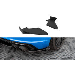 Rear Side Splitters Audi TT S 8S Facelift (Black-Red + Gloss Flaps)