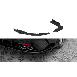 Rear Side Splitters Kia Stinger GT-Line Mk1 (Black + Gloss Flaps)