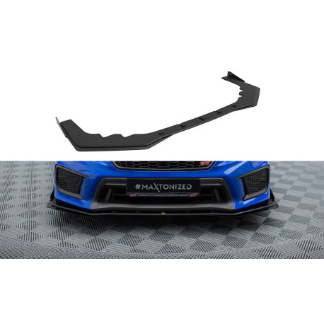 Body kit and visual accessories Front Splitter Subaru WRX STI Mk1 Facelift (Black-Red + Gloss Flaps) | races-shop.com