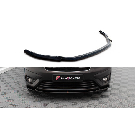 Body kit and visual accessories MAXTON DESIGN front splitter for Renault Express Mk2, glossy black | races-shop.com