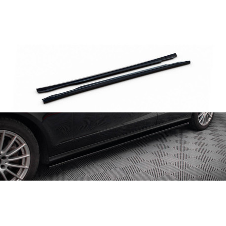 Body kit and visual accessories MAXTON DESIGN side skirts diffusers for Mercedes-Benz CLS C218, glossy black, V2 | races-shop.com